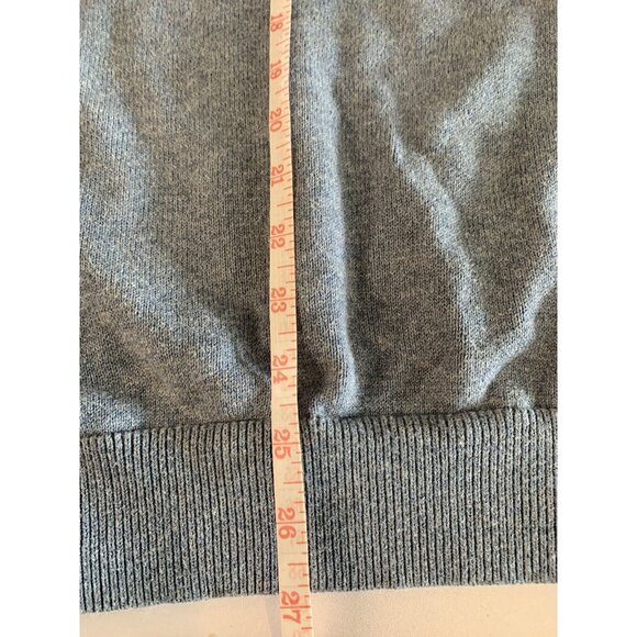 Tommy Hilfiger Sweater Men’s Large Blue Quarter-Zip Long-Sleeve Mock Neck Preppy - Picture 6 of 9